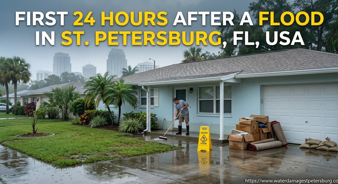 First 24 hours after a flood checklist St. Petersburg FL